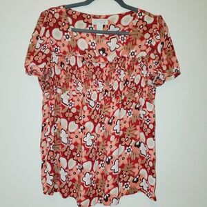 tomorrow's MOTHER Flowy Short Sleeve Maternity Blouse 132